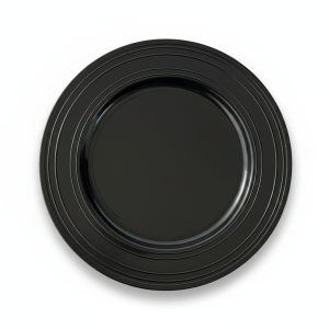 Bajo plato clásico Negro